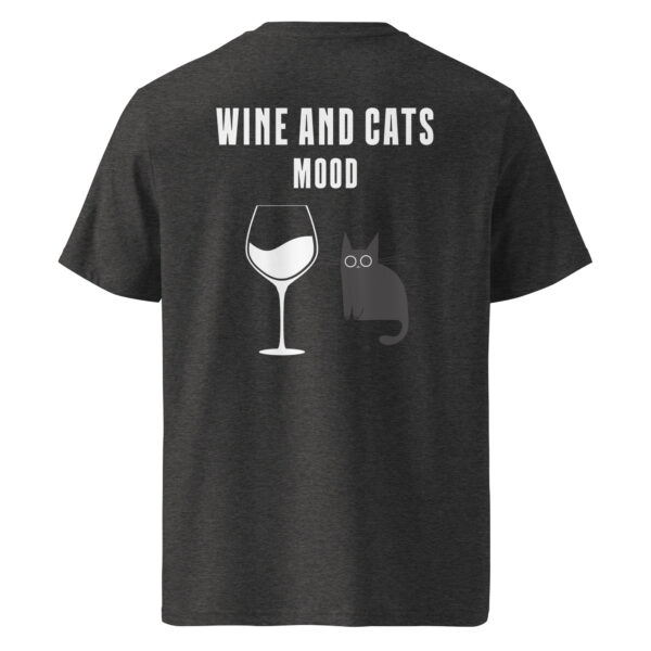 Wine & Cats Mood Organic Cotton T-Shirt - Image 5