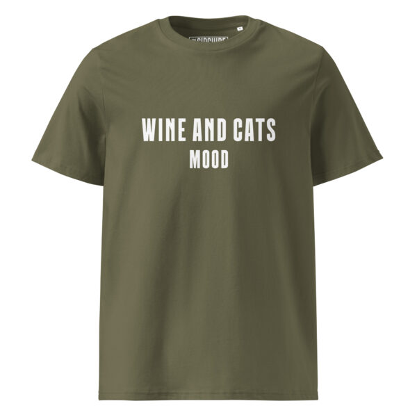 Wine & Cats Mood Organic Cotton T-Shirt - Image 11