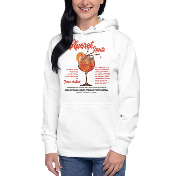Aperol Spritz Premium White Hoodie - Image 10